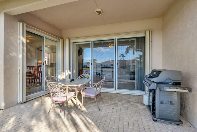 view of patio featuring area for grilling