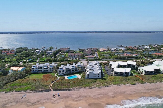 deck featuring a water view