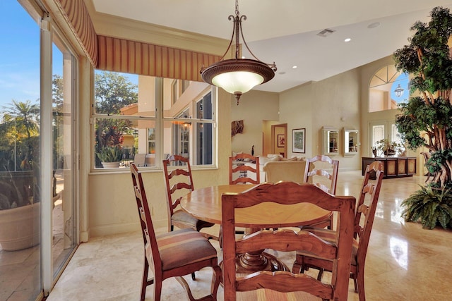 view of dining area