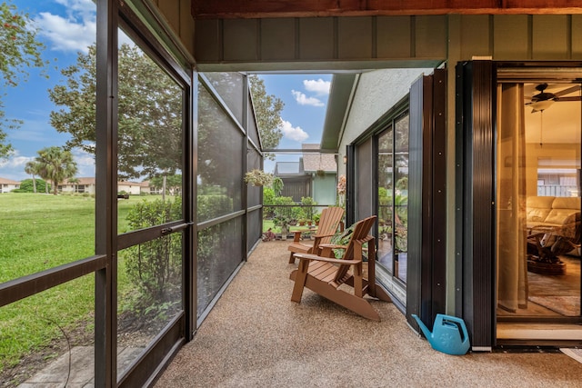 view of sunroom / solarium