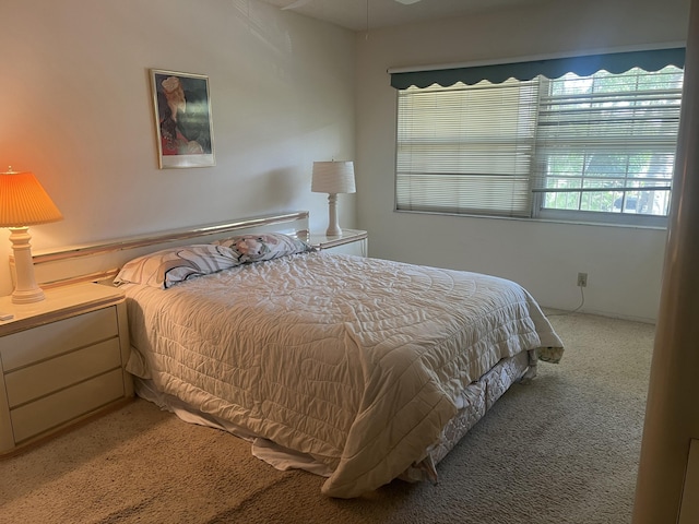 bedroom featuring carpet