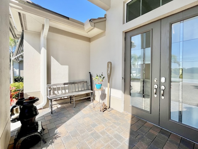 view of patio with french doors