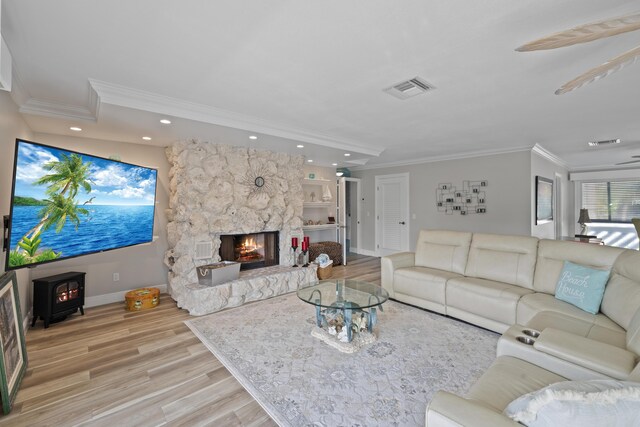 hall featuring crown molding and tile patterned floors