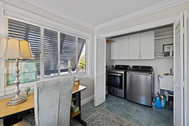 bedroom with crown molding, light hardwood / wood-style flooring, and access to outside