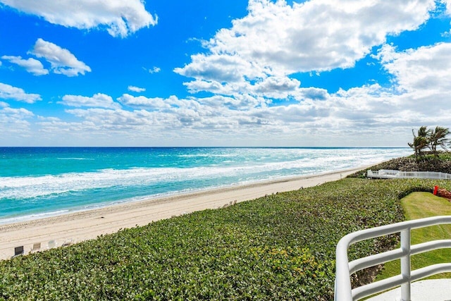 water view featuring a beach view