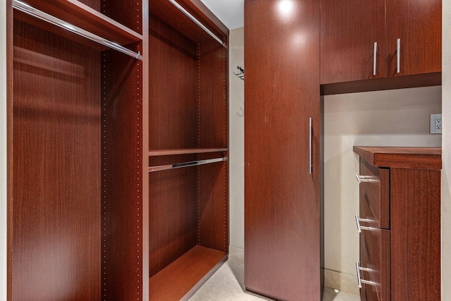 view of walk in closet