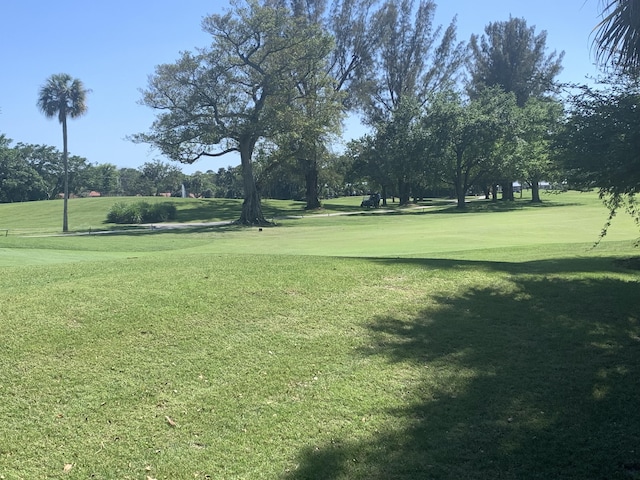 view of home's community with a yard