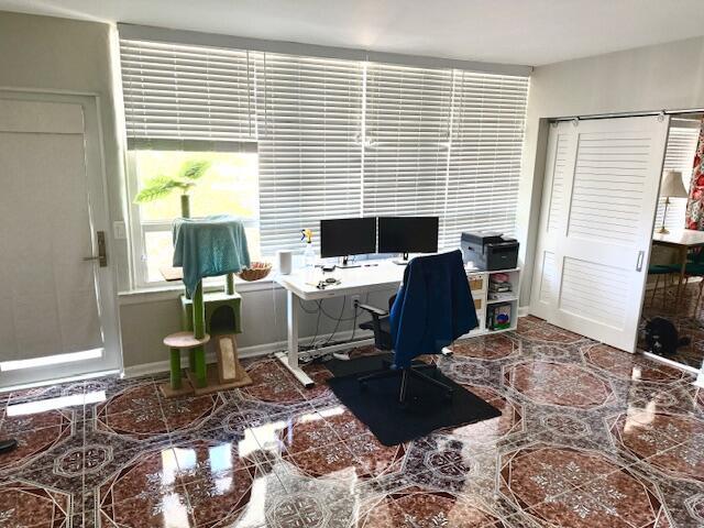 view of home office