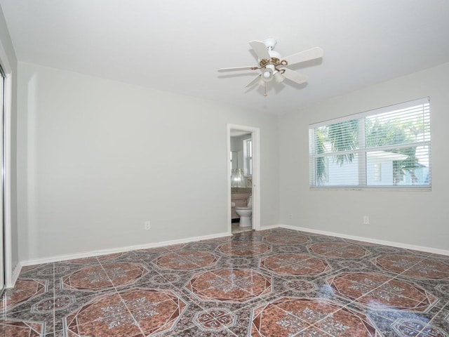 empty room with ceiling fan