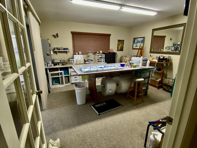 2086 SE Bisbee St, Port Saint Lucie, FL 34952 - misc room featuring carpet floors and a textured ceiling