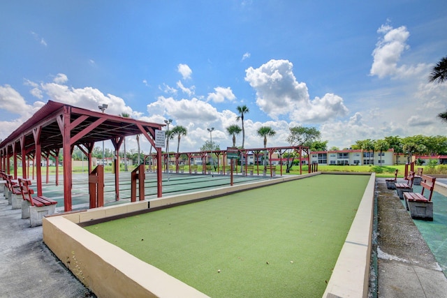 view of home's community with shuffleboard