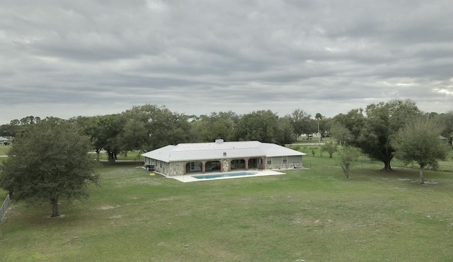 exterior space with a rural view