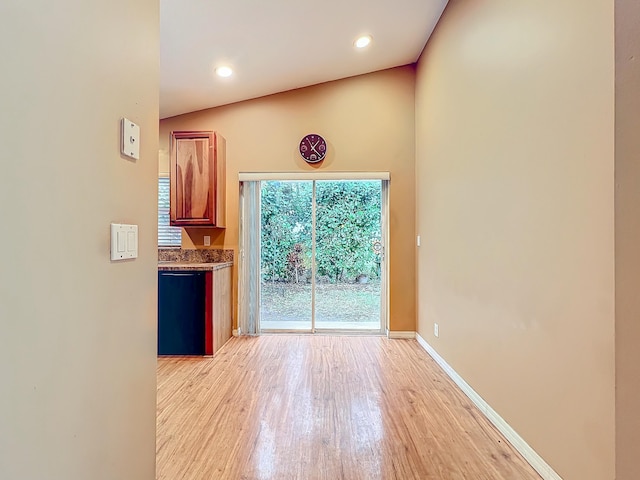 interior space featuring light wood-type flooring