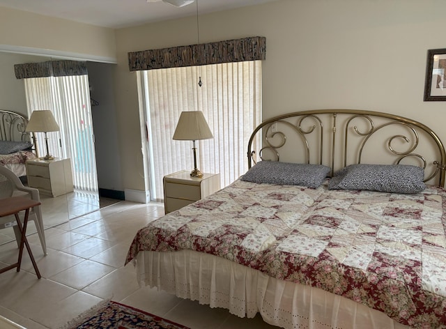 view of tiled bedroom