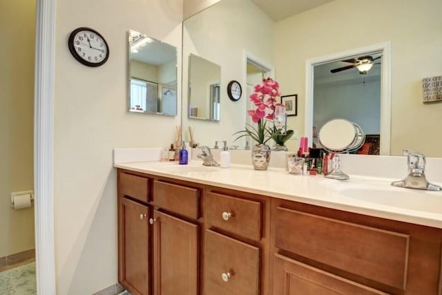 bathroom with vanity