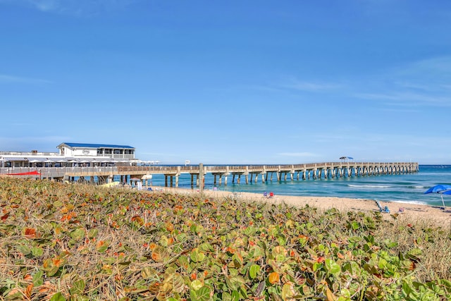 property view of water with a view of the beach