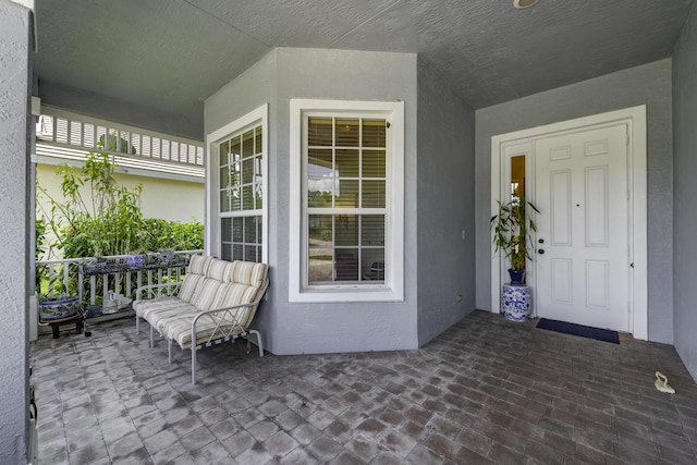 exterior space featuring covered porch