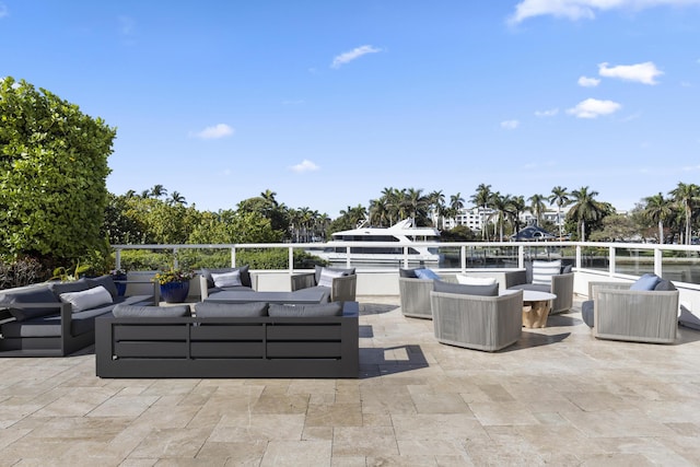 view of patio with outdoor lounge area
