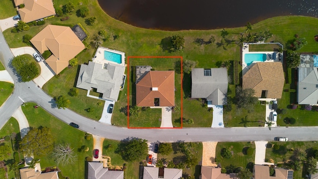 birds eye view of property featuring a residential view