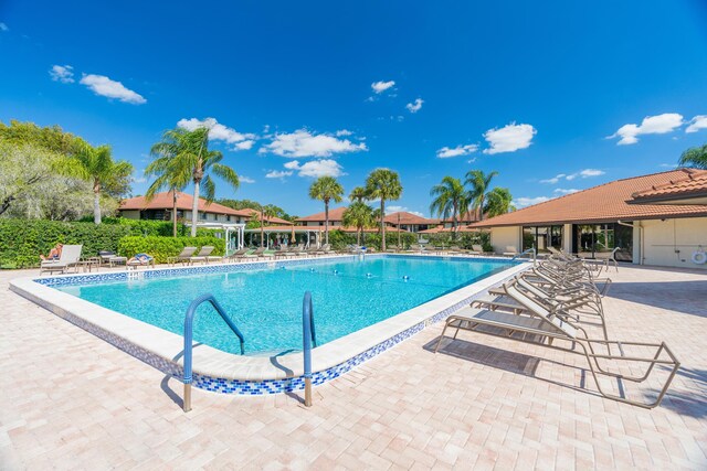 view of pool with a patio