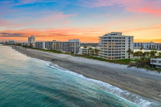 water view featuring a beach view