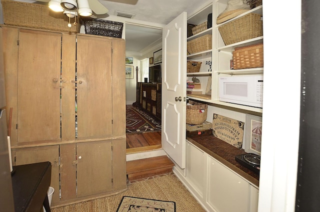 pantry with visible vents