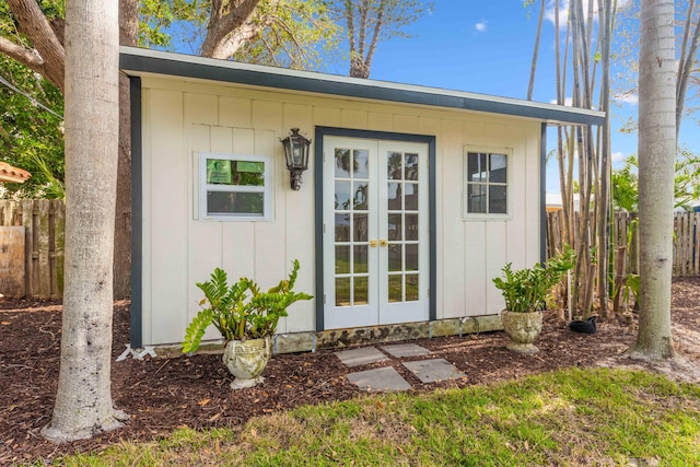 4430 SE Bayshore Ter, Stuart, FL 34997 - view of outdoor structure featuring french doors