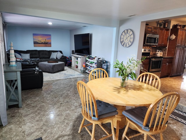 view of dining room