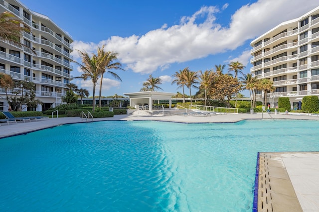 view of pool with a patio