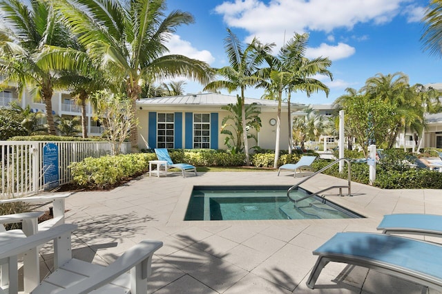 view of pool featuring a patio area