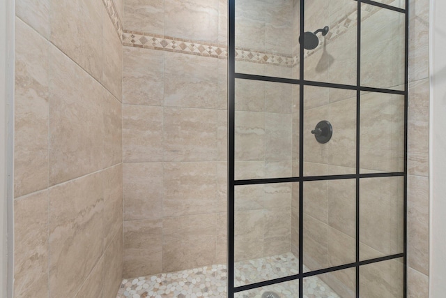 details with tiled shower