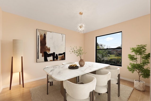 dining room with an inviting chandelier