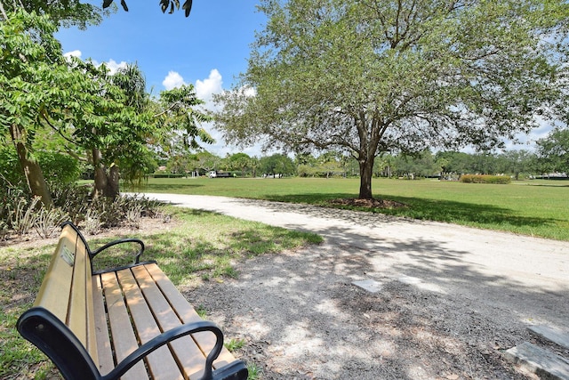 view of community with a yard