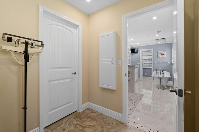 bathroom featuring a bathing tub