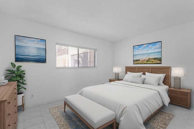 view of tiled bedroom