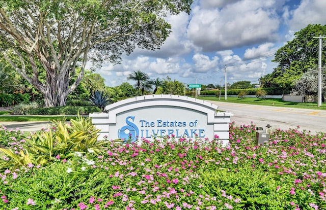 view of community sign