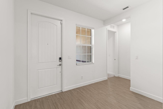 foyer featuring light hardwood / wood-style floors