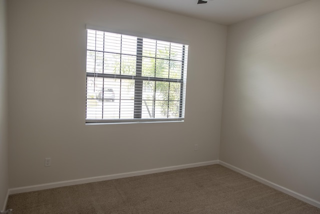 unfurnished room with carpet flooring