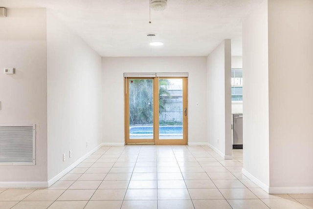 view of tiled spare room