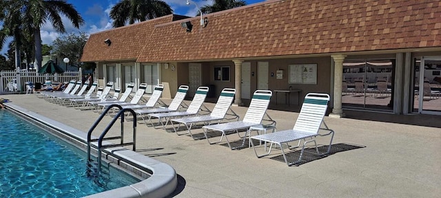 view of pool with a patio area