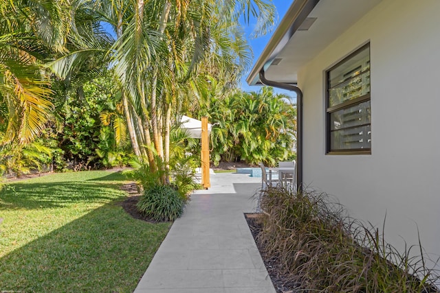 view of yard featuring a patio area