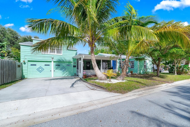 view of front of house featuring a garage