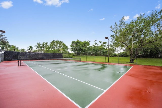 view of tennis court