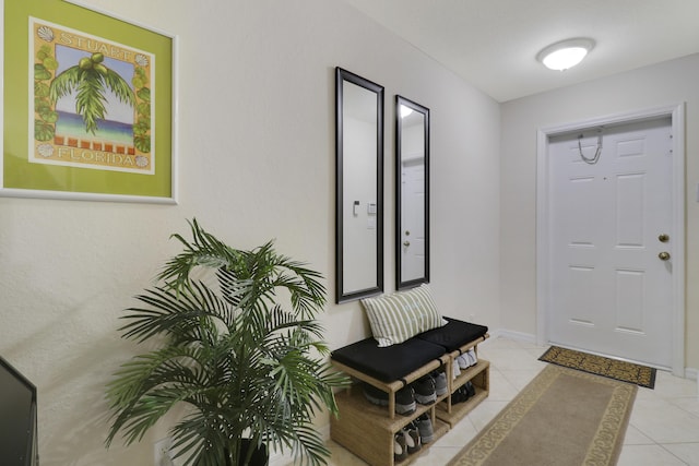 view of tiled entrance foyer