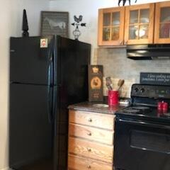 kitchen featuring black appliances