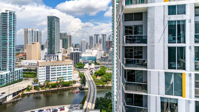 view of city featuring a water view