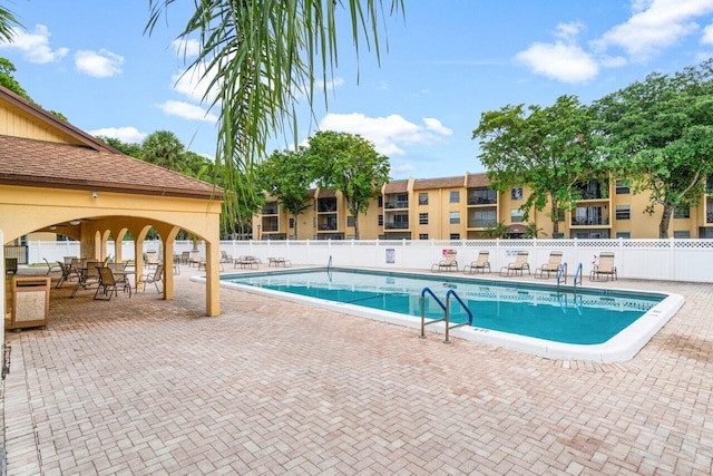 view of pool with a patio