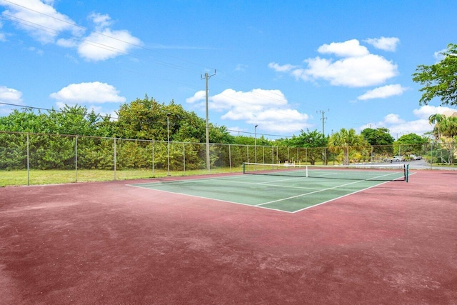 view of tennis court