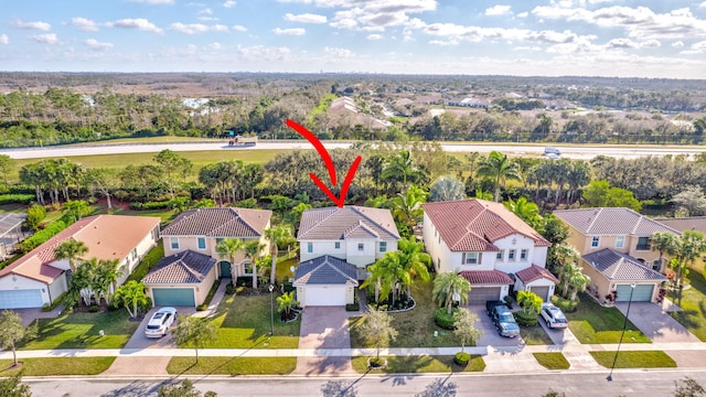 birds eye view of property