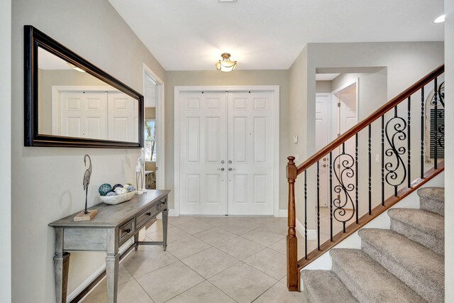 entrance to property featuring a garage